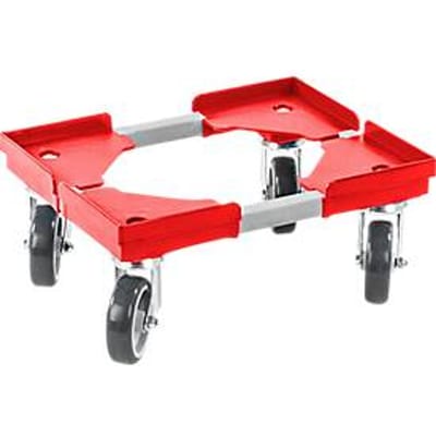 Roll-Fix, kunststof wielen, rood, 400 x 300 x 125 mm