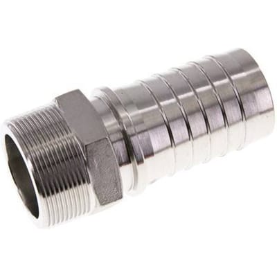 50x68 mm & R2'' RVS 1.4301 Slangpilaar met Buitendraad DIN EN 14423