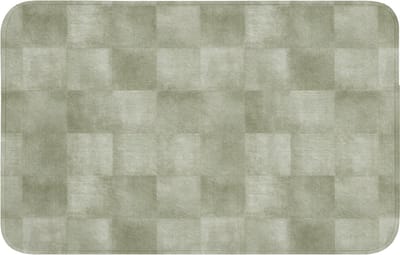 Badmat 80x50 cm - Antislip - Vlakken - Rustiek - Groen - Badmatten voor badkamer - Badkamermat - Douchemat - Badkamer mat