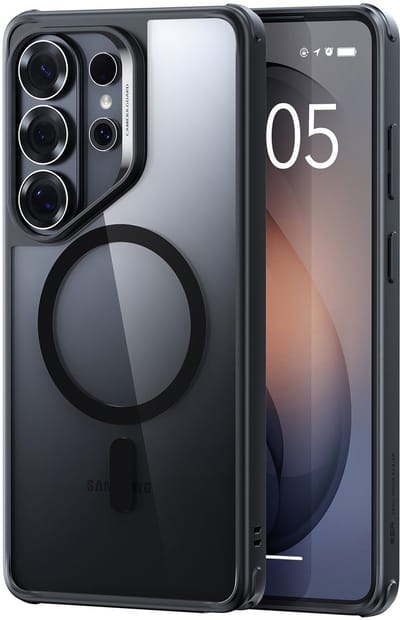 ESR Hoesje Geschikt voor Samsung Galaxy S26 Ultra - Classic Hybrid HaloLock - Compatibel met MagSafe / Qi2 - Back Cover met Magneet - Transparant Zwart