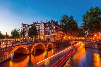 Fotobehang - Amsterdam 375x250cm - Vliesbehang