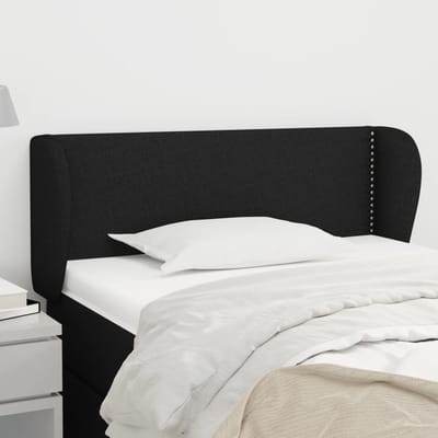 vidaXL - Hoofdbord - met - randen - 93x23x78/88 - cm - stof - zwart