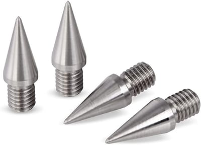 Luidsprekerpunten - Spikes Isolatie - Hifi Geluid Verbeteren - Roestvrij Staal CNC Gefreesd - M5 10 mm - Zilver