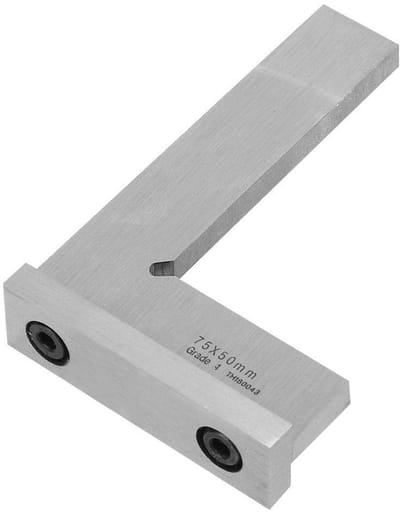 Dailygoods- Hoekblok Hoge Nauwkeurigheid - Hoekverwerking - Hoekoppervlak - Roestvrij Staal - Hardheid - Meetinstrument 75x50 - Hoekliniaal