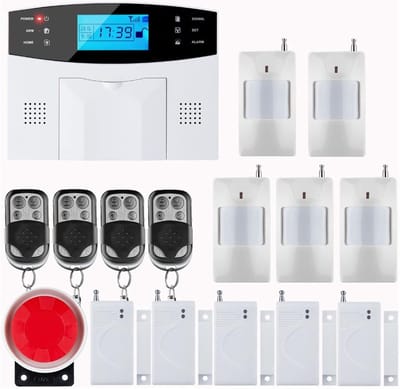 GSM Alarm Systeem - Draadloos Alarmsysteem - Huisbeveiliging - LCD Display - 10 seconden opname - Wit
