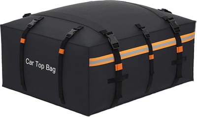 Famanu - Kubieke Voeten Heavy Duty Bag, 100% Waterdichte Uitstekende Militaire Kwaliteit Rooftop Car Bag - Past op Alle Auto's met/Zonder Rack - 6 Deur Haken