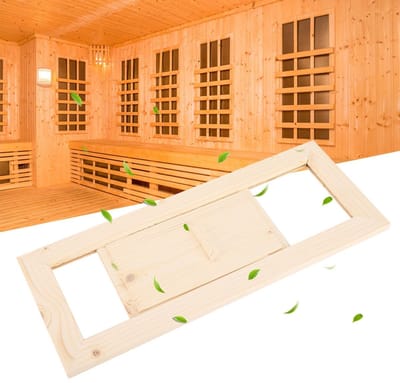 Dailygoods- Ventilatierooster Verstelbaar - Houten Ventilatierooster - Sauna/Hamam - Waterdicht - Duurzaam - Gemakkelijk te Reinigen - Ventilatieopening