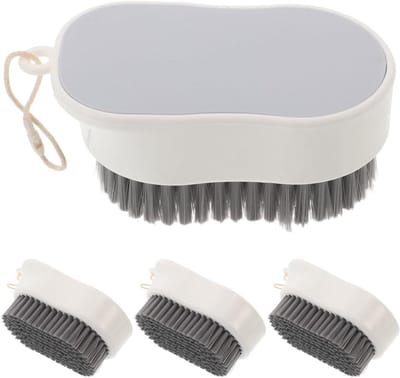 Wasborstel Set - Reinigingsborstels - Kleding Verzorgen - Zachte Haren - 4 Stuks - Meerkleurig