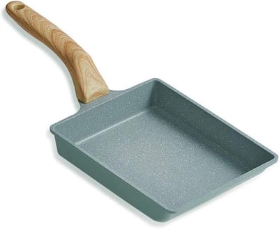 Japanse omeletpan - Tamagoyaki pan - Ontbijt maken - Antiaanbaklaag - 20x15 cm - Groen