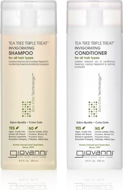 Giovanni Cosmetics - Tea Tree Triple Treat - Shampoo & Conditioner - 2x60ml