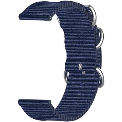 Vervangende bandjes Compatibel voor BIOCERAMIC 3 Ring Canvas Band Horlogebanden Deep blue blue