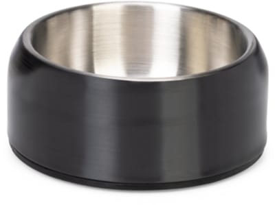 Designed by Lotte Noar Voerbak Hond - Eetbak/Drinkbak - Vaatwasserproof - Anti-slip - RVS - Zwart - 470ml