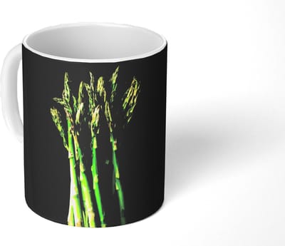 Mok - Koffiemok - Asperges - Felgroen - Mokken - 350 ML - Beker - Koffiemokken - Theemok