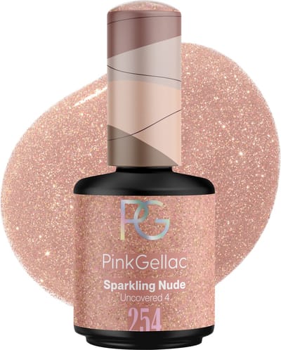 Pink Gellac Gellak - 254 Sparking Nude 15ml - Lichtroze Gel Nagellak met Shimmer Finish - Gellac - Gel Nagels Producten