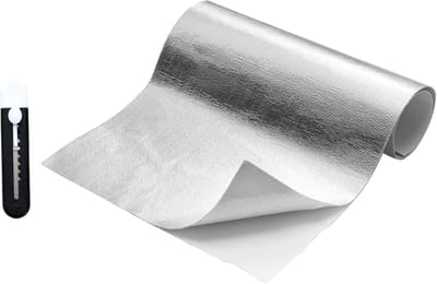 60 x 300cm Isolatiefilm - Zelfklevend - Thermische Isolatie - Aluminiumfolie - Glasvezel - Thermische Barrière - Aluminized Reflectief Materiaal Voor Isolatie & Buizen