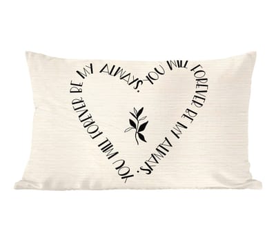 Sierkussens - Kussentjes Woonkamer - 50x30 cm - Quotes - Liefde - Spreuken - You will forever be my always