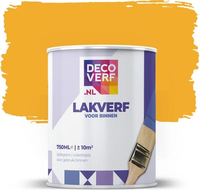Decoverf lakverf okergeel, 750ml