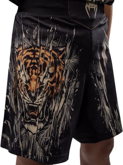 Venum Tiger Kids Fight Shorts Zwart Neon Oranje - Kids - 8 Jaar