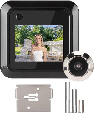 Allecto - Digitale Deurspioncamera - HD Slimme Deurbel Kijker - 2,4 Inch LCD-scherm - Groothoek 95 graden - Huisbeveiliging - Elektronische Kat...