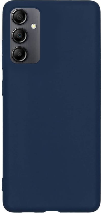 Hoes - Geschikt voor Samsung Galaxy A14 - Sterk & Shockproof - Hoesje Cover - Siliconen Case - Donkerblauw