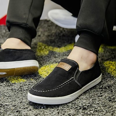 Herenschoenen Lente Joker Herenschoenen van Canvas Eén Pedaal Sport Vrije Tijd Lui Ademend Antislip Schoenen. 45
