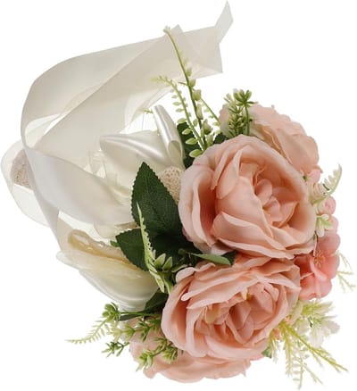 Kunstbloemen Boeket - Nepbloemen Decoratie - Bruiloft Versiering - Zijde Materiaal - 30x30x30 cm - Multicolor