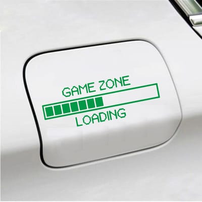 Bumpersticker - Game Zone Loading - 6 X 17,5 - Groen