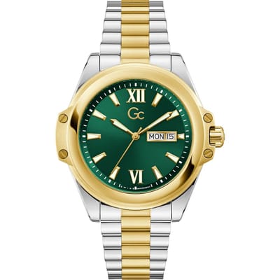 Gc Gc Bolt Metal Analoog Quartzhorloge Zilverkleurig En Goudkleurig Kast Gemaakt Van 100% Roestvrij Staal En Een Armband Van 100% Roestvrij Staal 43 Z60002G9
