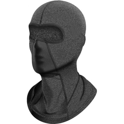Casquette d'hiver chaude pour le cyclisme pour hommes Balaclava pour vélo et moto Écharpe de sport coupe-vent Cache-visage de vélo Chapeau de ski pour randonnée pour femmes without eyeglasses hole gris