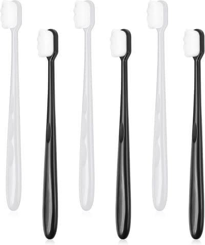 Zachte Tandenborstel Set van 6 Stuks, Ultra-Zacht voor Volwassenen, Ideaal voor Gevoelige Tanden en Tandvlees