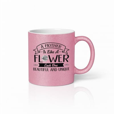 Moederdag Mok - A Mother is Like a Flower - Uniek Cadeau voor Mama - Volledig Roze