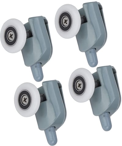 Dailygoods- Douchedeurrollen Onderste Rollen - 4 Stuks - Antiroest - Glazen Deuren 5/6 Mm - Geluidsarm - Slijtvaste Wielen - Douchewielen