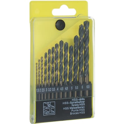 13-delige hogesnelheidsstaalboor, hardmetaal HSS-draaibit, roestvrijstalen boorspiraalboorset 13Pcs Household messing