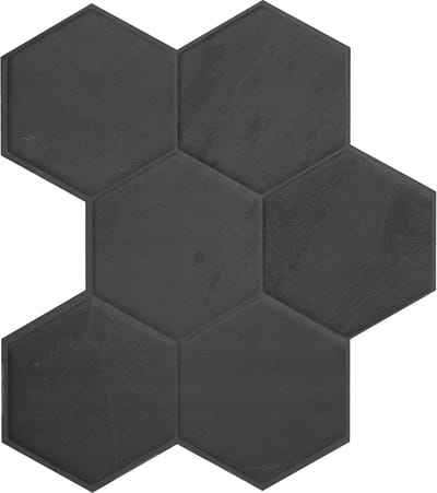 Smart Tiles Zelfklevende keuken achterwand voor keuken en badkamer Hexa Zwart 4 24,3x26,97 cm