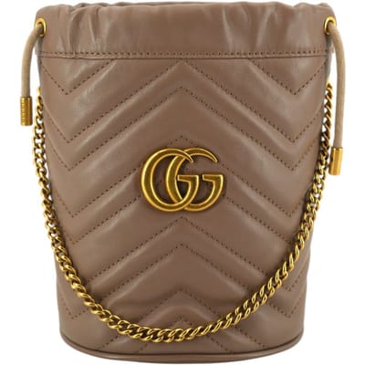 Gucci leren schoudertas GG Marmont Bucket