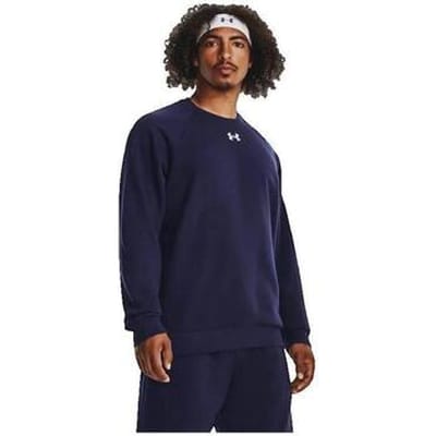 Under Armour UA Rival Fleece Crew Heren Sporttrui - Blauw - Maat XXL