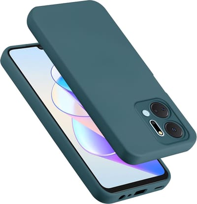 Cadorabo Hoesje geschikt voor Honor x7a in LIQUID GROEN - Beschermhoes gemaakt van flexibel TPU silicone Case Cover