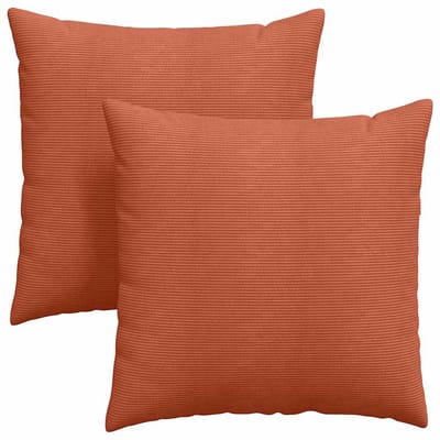 vidaXL - Zitkussens - 2 - pcs - Rood - Oranje - 60 - x - 60 - cm - Corduroy - stof