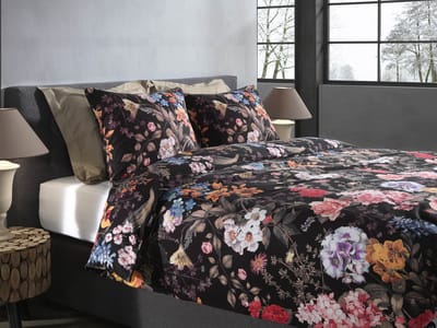 Heckettlane Jane Dekbedovertrek - Tweepersoons - 200x200/220 cm - Black