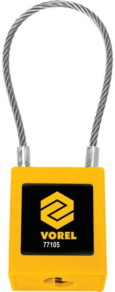 Vorel 77105 Serie - Nylon Gecoate Hangslot - Stalen Kabel - Weerbestendig