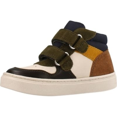 GEOX NASHIK PEUTERJONGENS Sneakers - LICHT IVOOR/DONKERGROEN - Maat 27