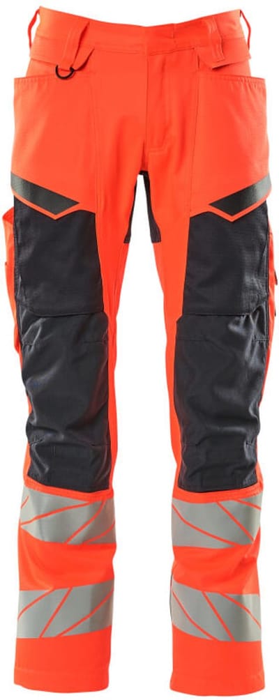 Mascot Accelerate Safe Broek met kniezakken 19579-236 - hi-vis rood/donkermarine - C46 - 76