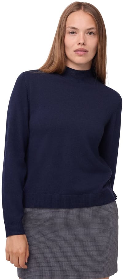 DANISH ENDURANCE Trui van Merinowol met Kasjmiermix - voor Vrouwen - Marineblauw - Maat S