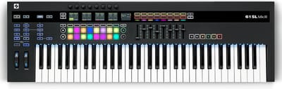 Novation 61SL MkIII - MIDI Keyboard Controller - 61 Toetsen Semi-Gewogen - 8-Track Sequencer - CV/Gate - USB