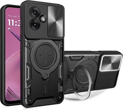 Hoesje geschikt voor Motorola Moto G55 - Techsuit CamGuard Pro Back Cover - Zwart
