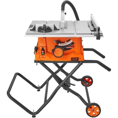 VEVOR Tafelzaag 1800W, Tafelzaag Ø254mm 4800rpm, 85mm bij 90° dwarssnede 55mm bij 45° schuine snede, Hoekstop -60˚/60˚, Ideaal voor het zagen van hout en doe-het-zelf houtbewerkingsprojecten