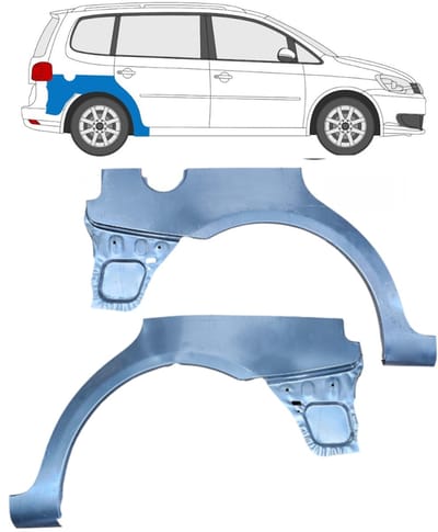 Reparatiepaneel achterspatbord voor Volkswagen Touran 2010-2015 / Links + Rechts