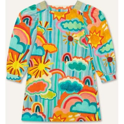 Oilily Deedjee Jurk- maat140/10yr Blauwprint