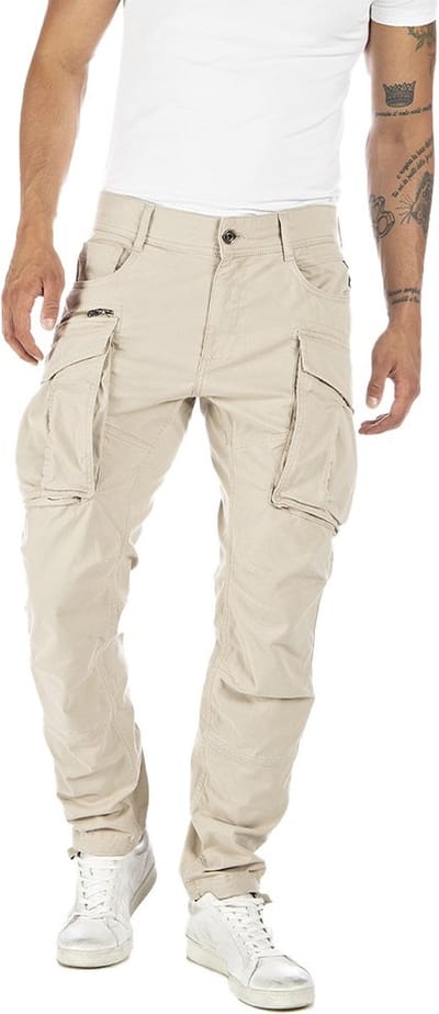 Replay Heren Cargo Broek COMFORT COTTON TWILL comfort/relaxed Beige 31W / 30L Volwassenen