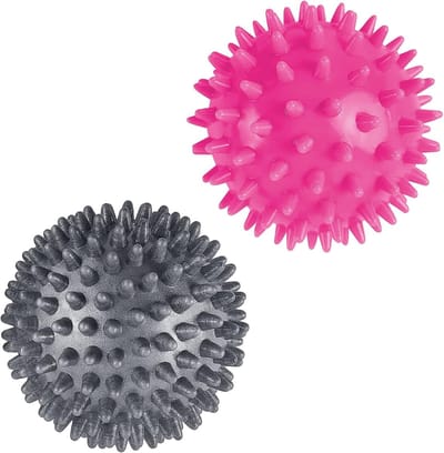 Massagebal Set - Rozerood - 7 x 7 x 7 cm - Noppenballen voor Spiermassage - Voor Rug, Benen, Voeten en Handen